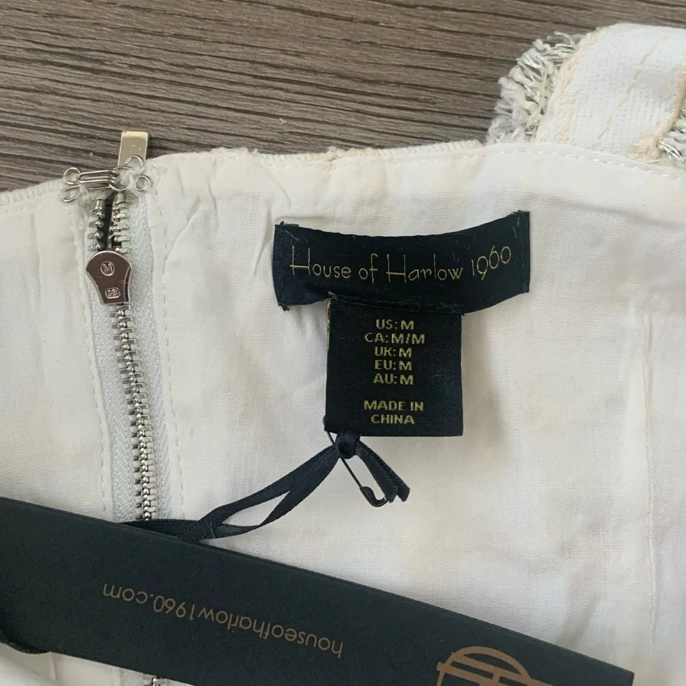 House of Harlow 1960 Eyelet Crop Top - Size M - White - NWT‎ - Picture 10 of 11